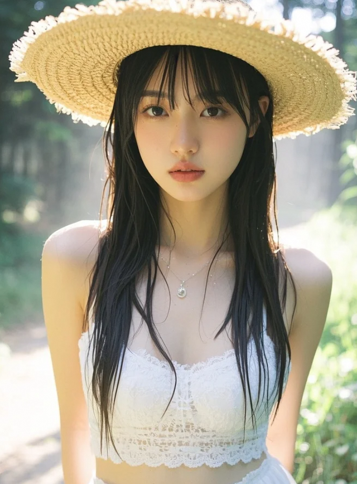 她像是从童话故事中走来的仙子。