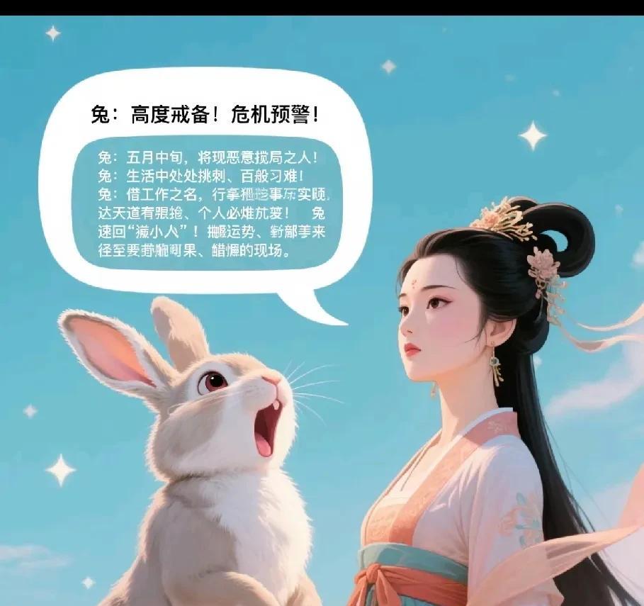 兔：高度戒备！危机预警！
兔：五月中旬，将现恶意搅局之人！
兔：生活中处处挑刺、