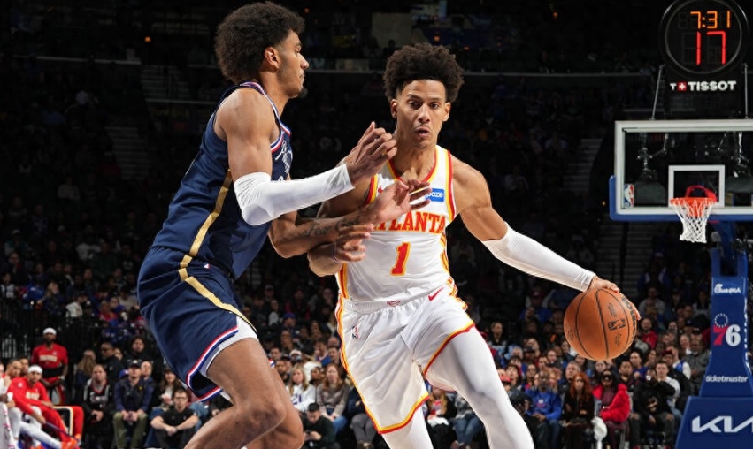 NBA常规赛再战一场，老鹰客场双加时142-134力克76人迎来两连胜。此役杰伦