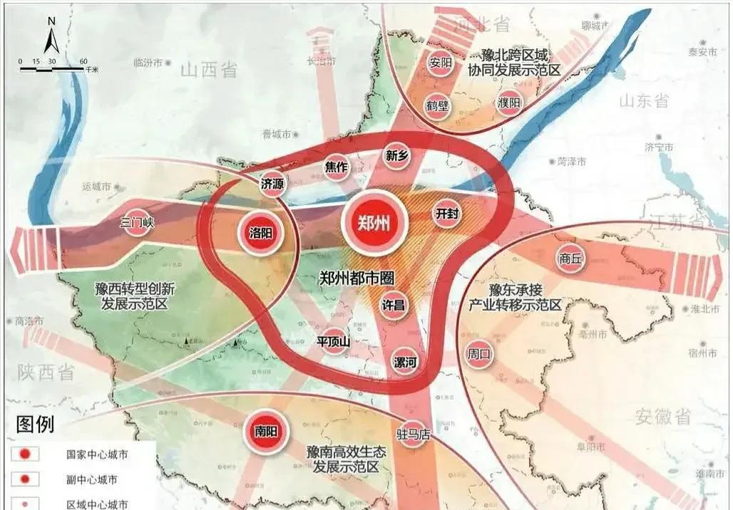 这个强降雨预报示意图竟然与郑州大都市圈天然的重叠了。
如图所示，9月10-11日