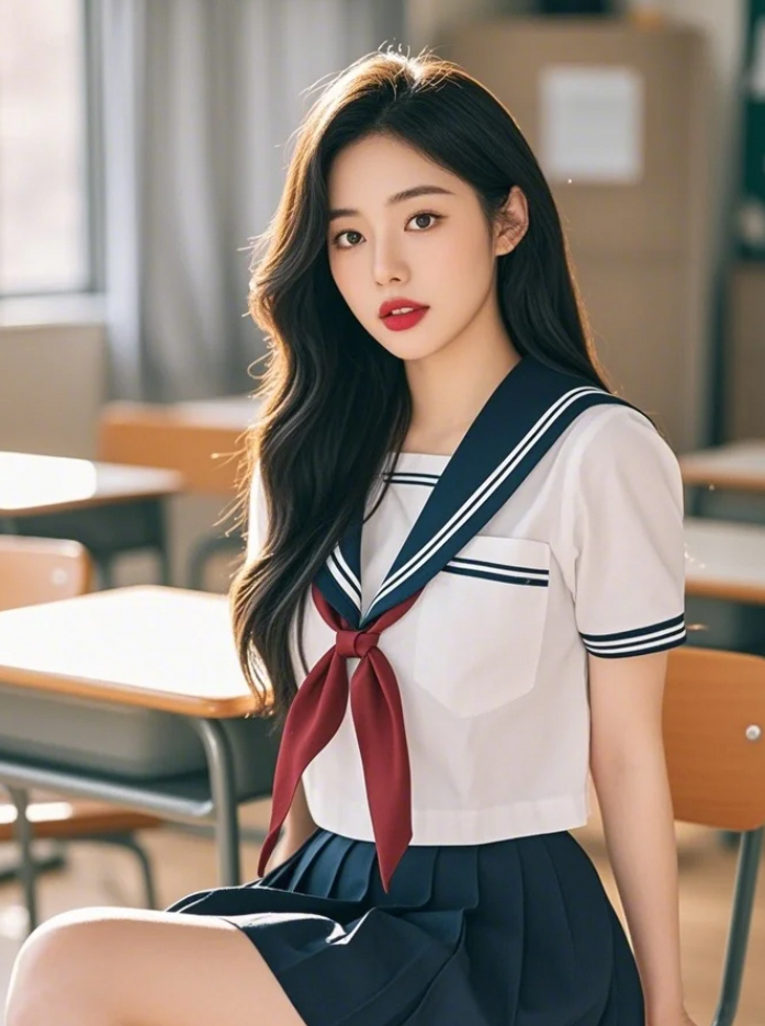 浅梦之中，小圆脸美女绘就的诗意画卷