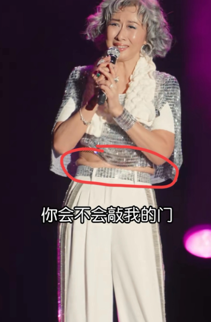 叶倩文腰间的一圈肉告诉我们，再怎么自律健身，也抵不过岁月的蹉跎。演唱会上，叶倩文