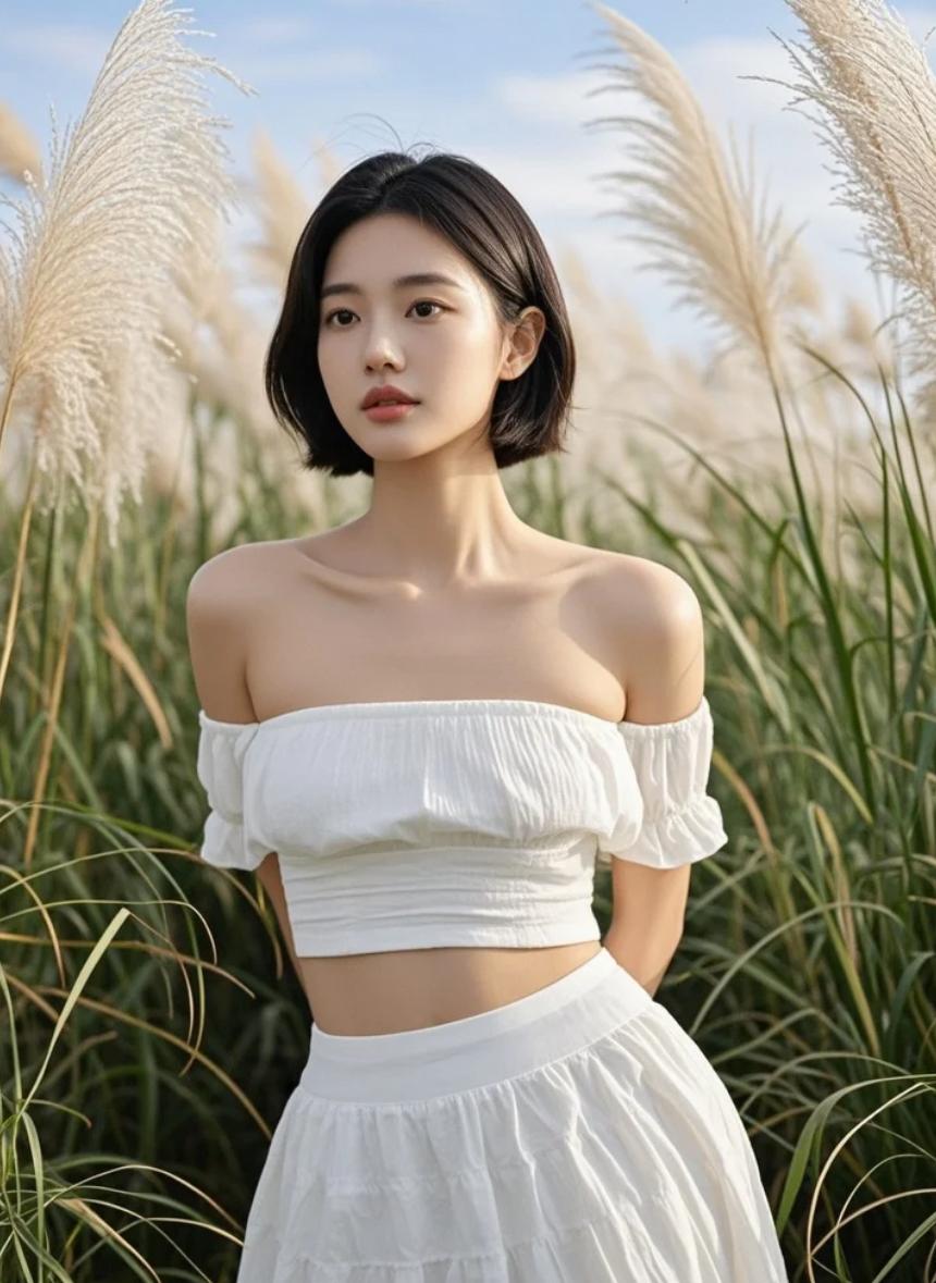 暮色熔金，她站在金色的波浪里，心被温柔击中了吗？