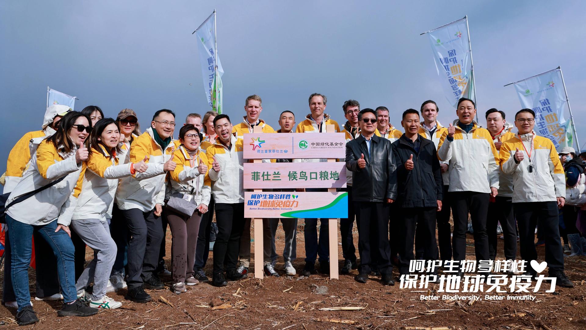 中国绿化基金会携手菲仕兰助力拉市海湿地候鸟“口粮地”建设