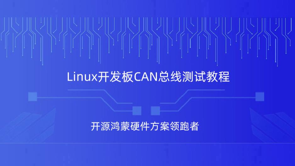 Linux开发板CAN总线测试方法，触觉智能RK3568开发板演示
