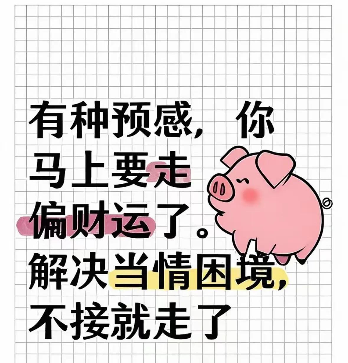 有种预感，你
马上要走
偏财运了。
解决当情困境，
不接就走了