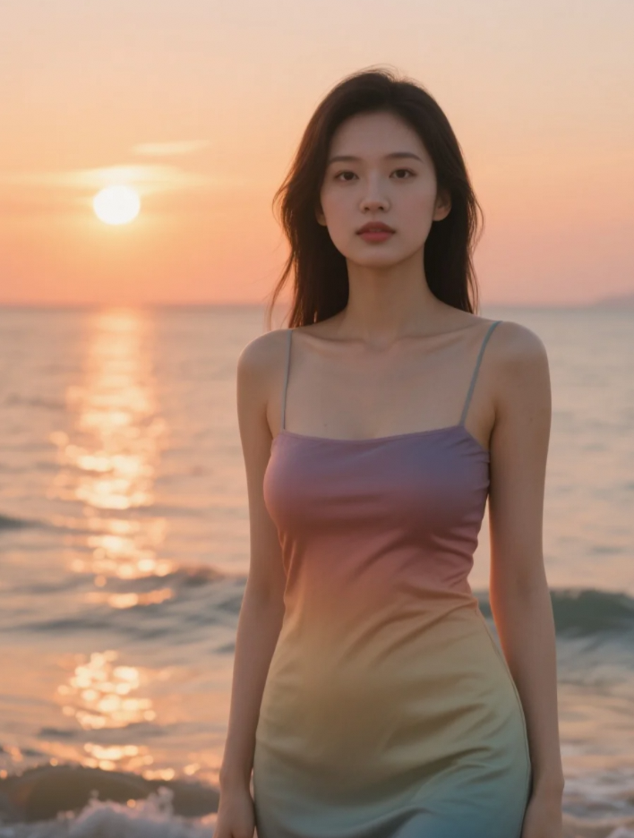 落日下的我 vs 海里的我，哪个更让你心动？