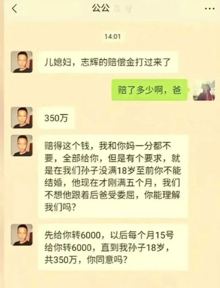 从婚姻法来讲，妻子是第一顺位继承人，孩子父母次之，所以，老头老太太无权分配但可以