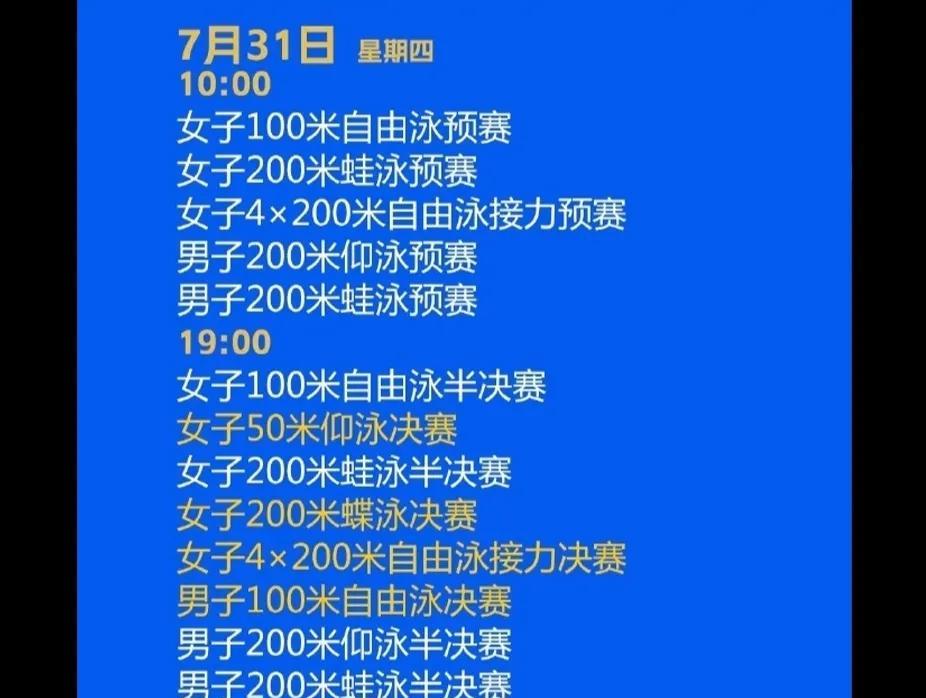 游泳世锦赛第五比赛日五项决赛，中国游泳队只剩下3个冲领奖台点：
在第四比赛日中国