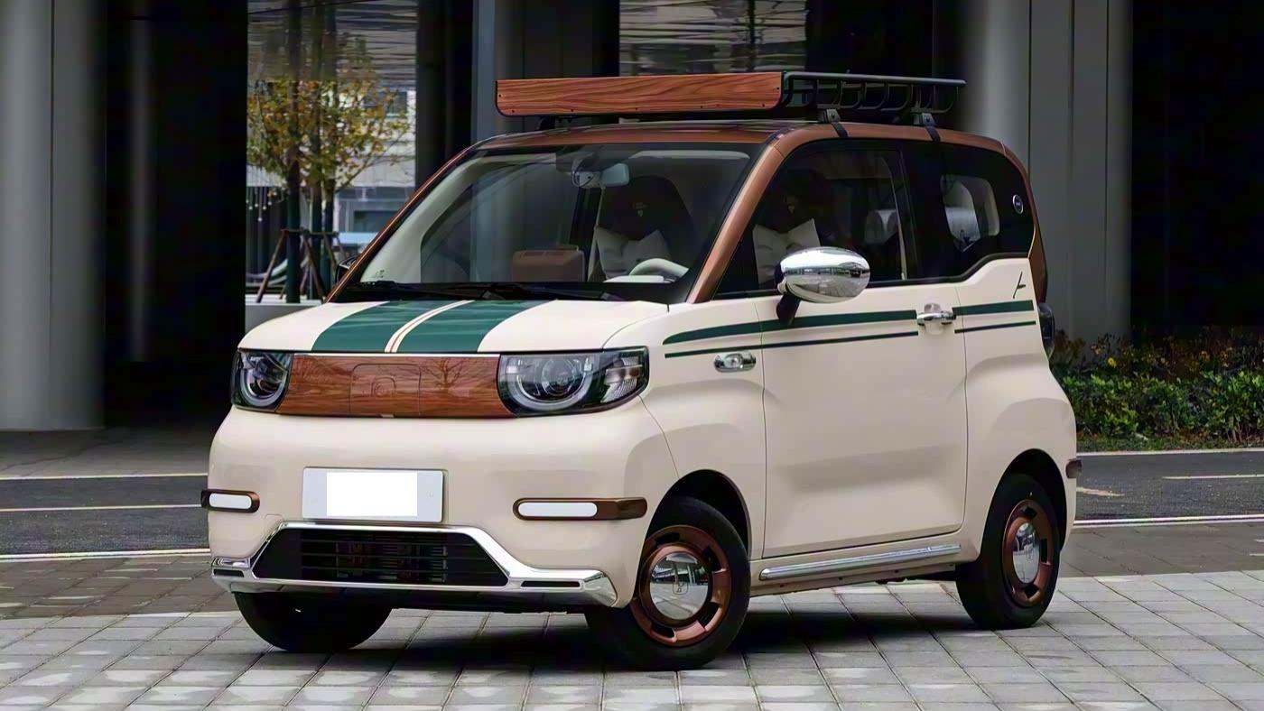 奇瑞QQ冰淇淋复古版实拍！新增木纹饰板+车顶行李架，配镜面轮毂