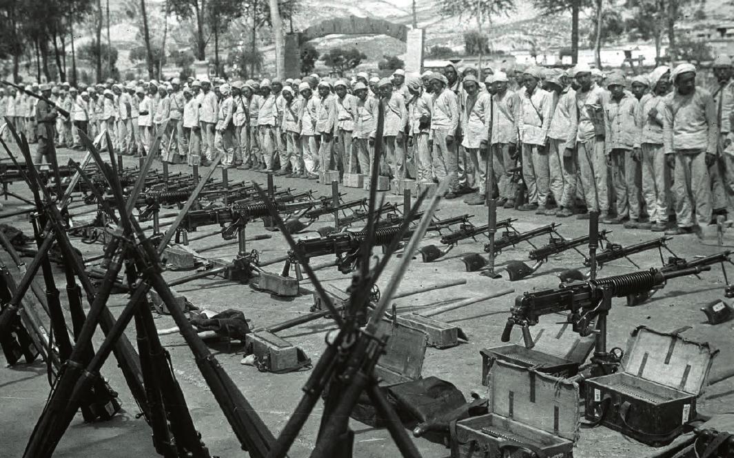 1944年延安八路军缴获日军武器展览