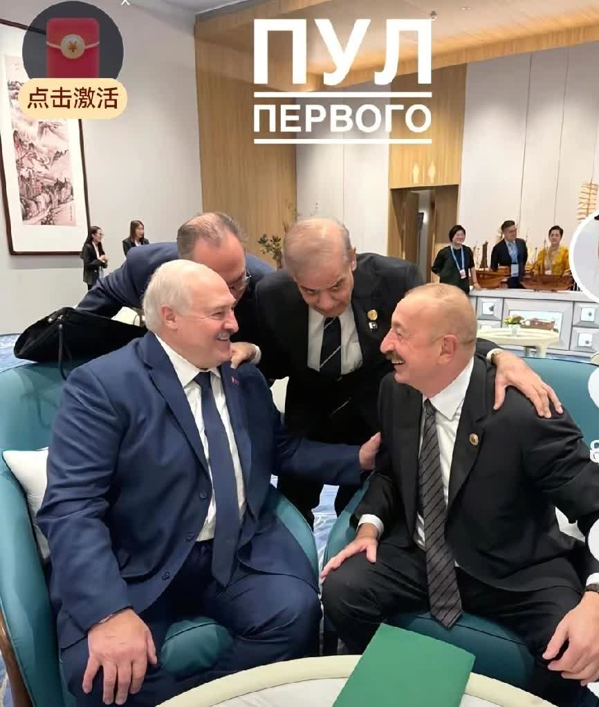 阿利耶夫和卢卡申科在天津聊的火热。白俄罗斯总统卢卡申科和阿塞拜疆总统阿利耶夫，这