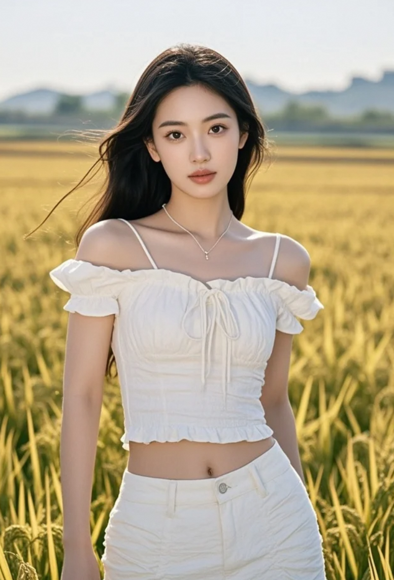 她与风共舞，与稻共歌，与秋日签下静默的契约。