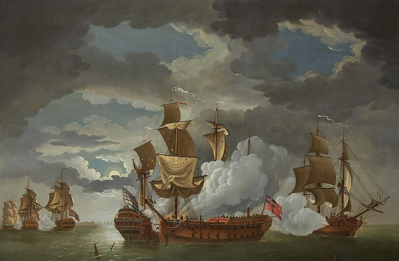 北美联合议会的大陆海军成立后，第一支舰队是 1776 年建立的，由 5 艘配备 