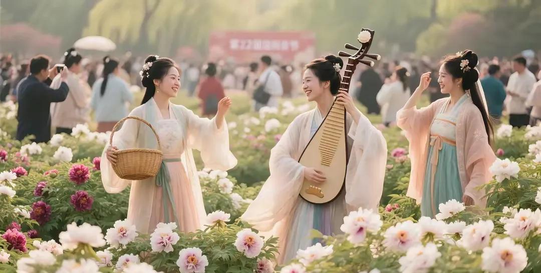 第42届洛阳牡丹节盛大开幕，穿越千年的“花王”牡丹，以它那雍容华贵的姿态，向世人