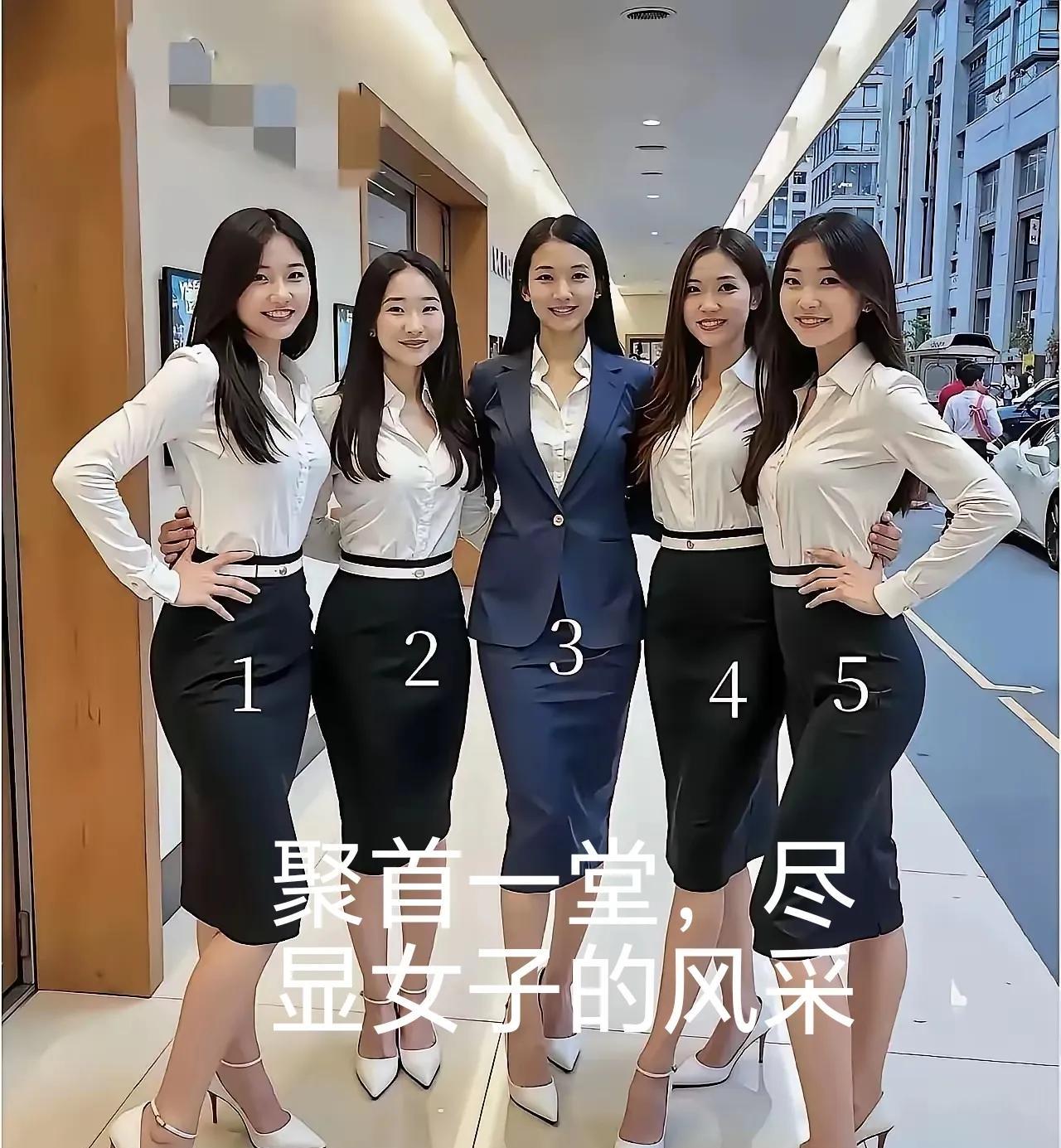 五女都很漂亮，选几号为妻最好。应该是5号是美中之美，优中之优哦！