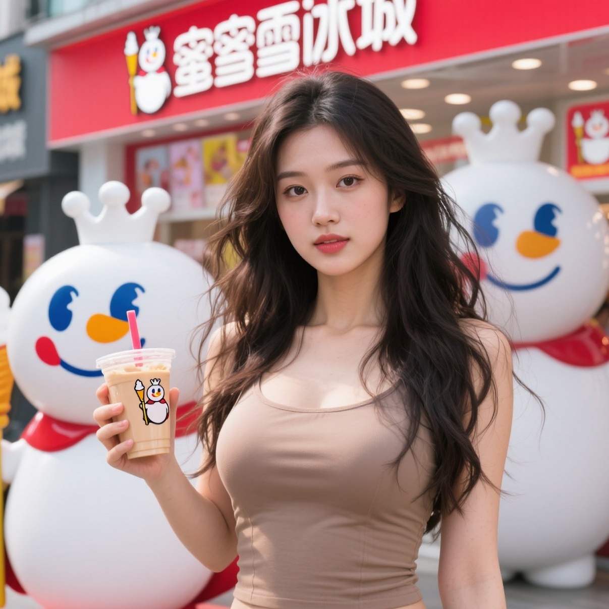 蜜雪冰城遇上她，甜度直接拉满！