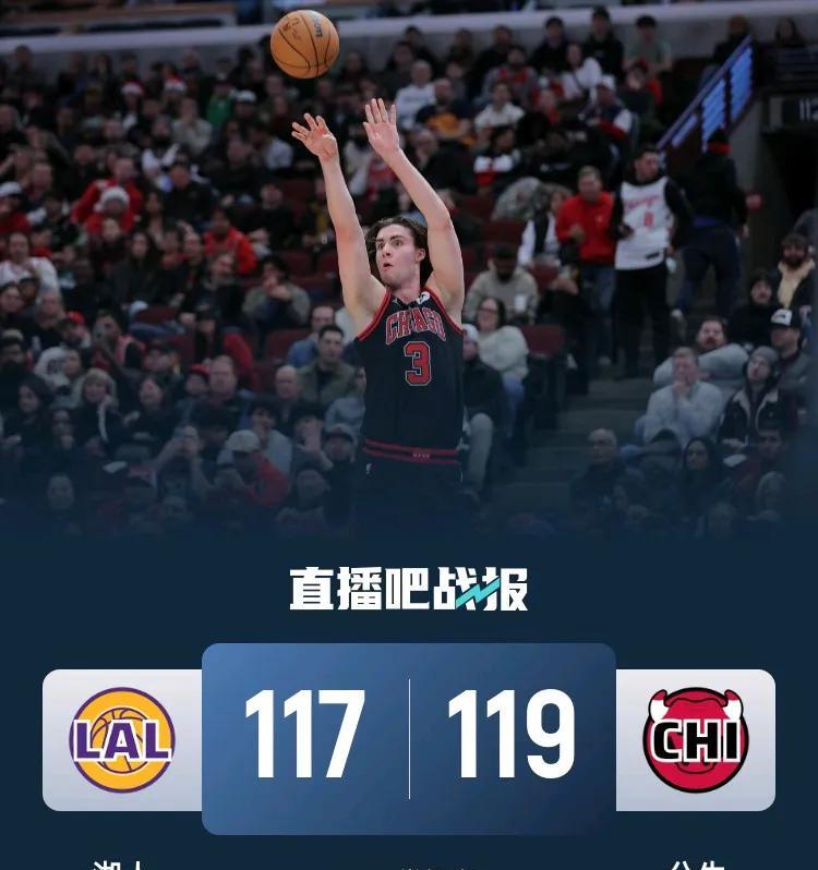 心碎了无痕！公牛vs湖人比赛的最后15秒太疯狂了！
0:15 —吉迪投篮不中11
