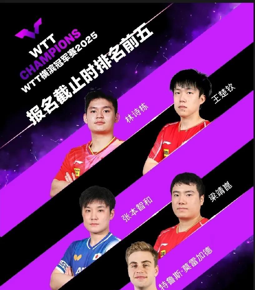 WTT横滨冠军赛参赛8月7日至11日在日本横滨举行，本次只有单打项目，冠军积分1