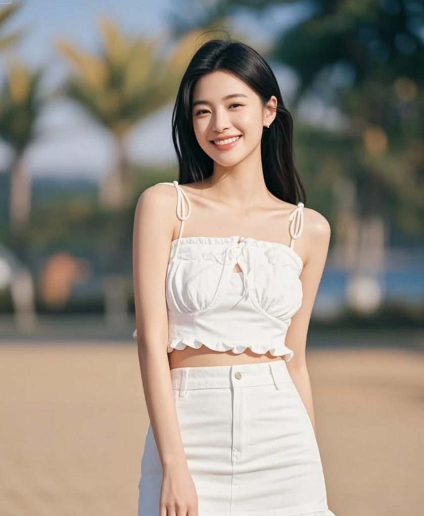 她站在那里，就是一首未完的诗