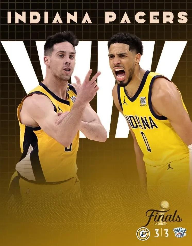 步行者108：91雷霆大比分3：3拖入抢7，NBA总决赛继续沿着剧本前进。本场比