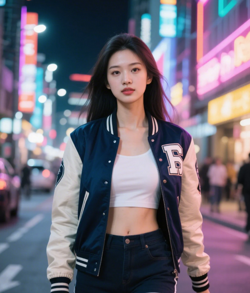 这妹子走路的架势是开挂了吧？今晚要征服整条街