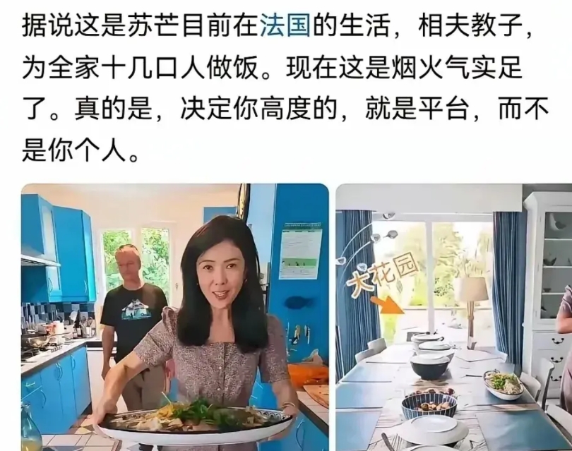 嫁到国外后，为十几人做饭而不抱怨，还称有烟火气。

最近总结了一下跨过婚姻发布短