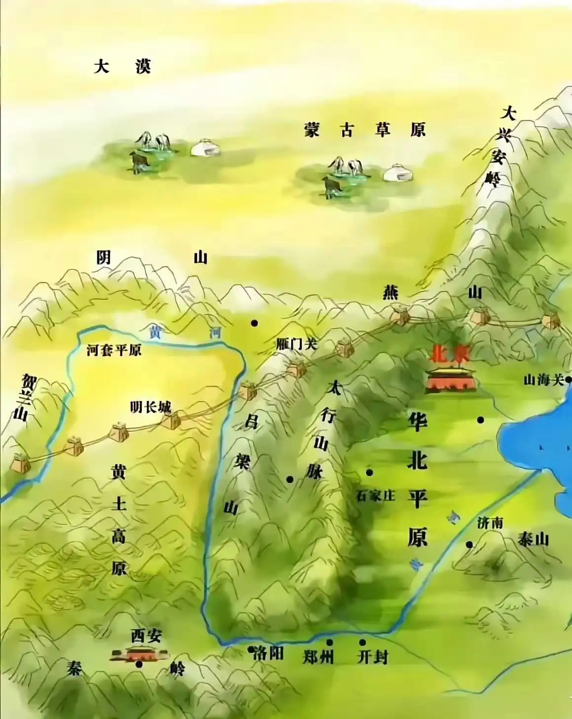 在古代，长城是如何跨过黄河的？