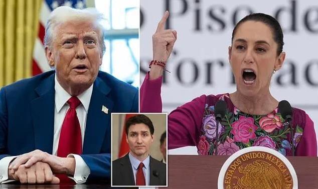 墨西哥宣布对美国征收报复性关税回击特朗普发起的贸易战，总统克劳迪娅·辛鲍姆达下令