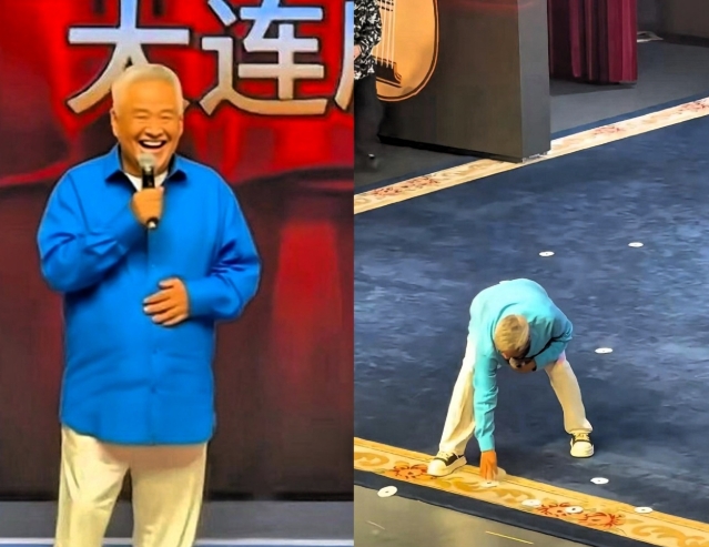 昨晚赵本山到大连刘老根大舞台！
登台后说陪外孙子到大连玩，刚好碰到剧场开业一百天