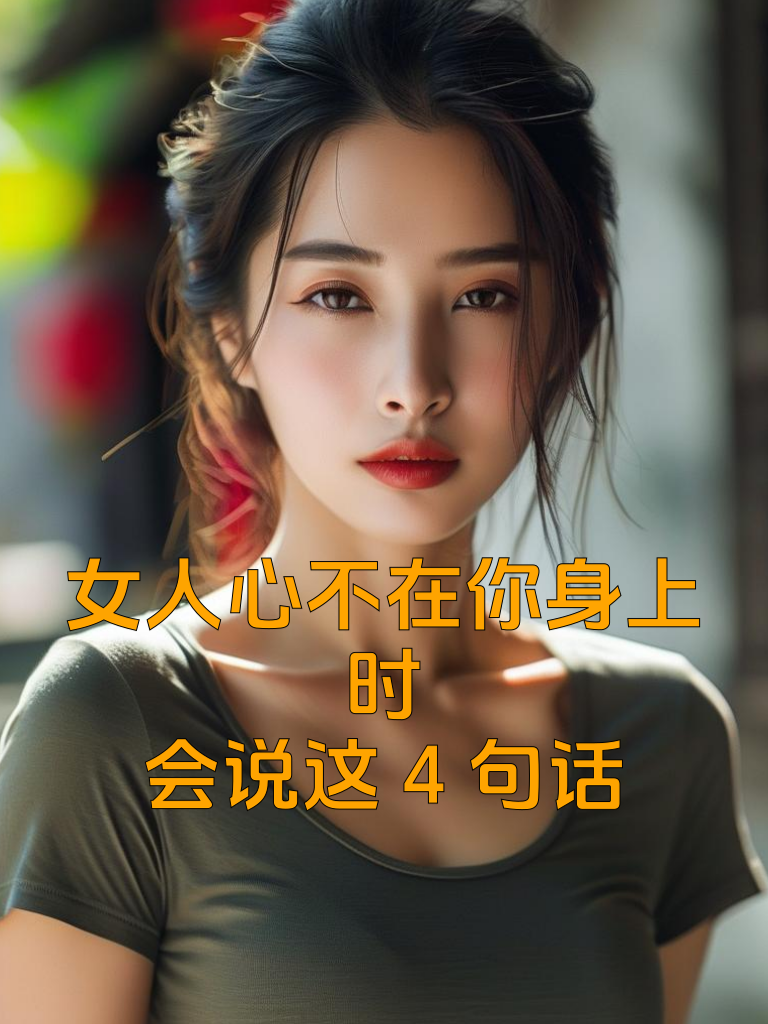 女人心不在你身上时，会说这4句话