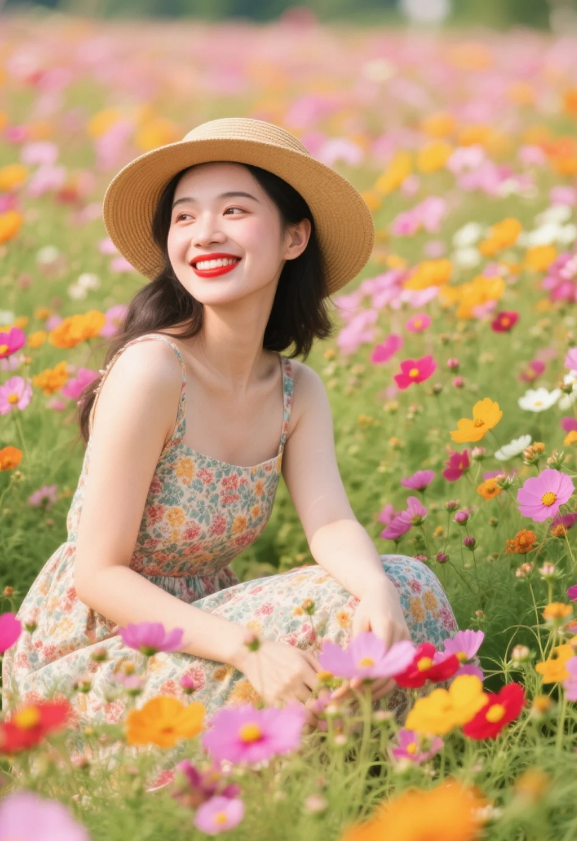 春日出片天花板！戴帽少女闯入莫奈油画现场