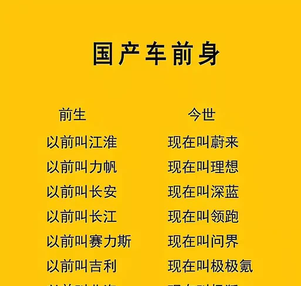 国产车前身