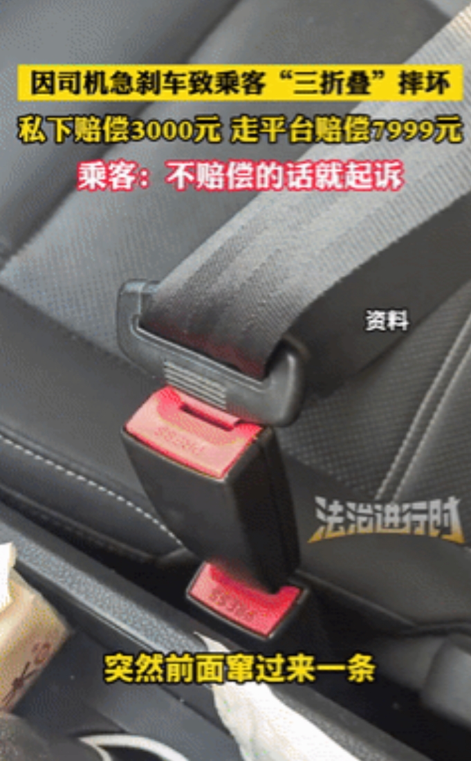 新型碰瓷方式？广东，一乘客坐网约车时，司机为了躲避小动物，踩了下急刹，不料，却导