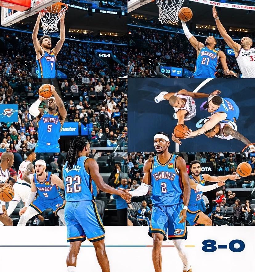 雷霆的比赛以后干脆直接套公式算了！
第一节上来全主力试试强度，鸭梨划水不怎么出手