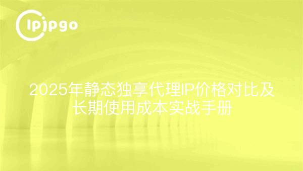 2025年静态独享代理IP价格对比及长期使用成本实战手册