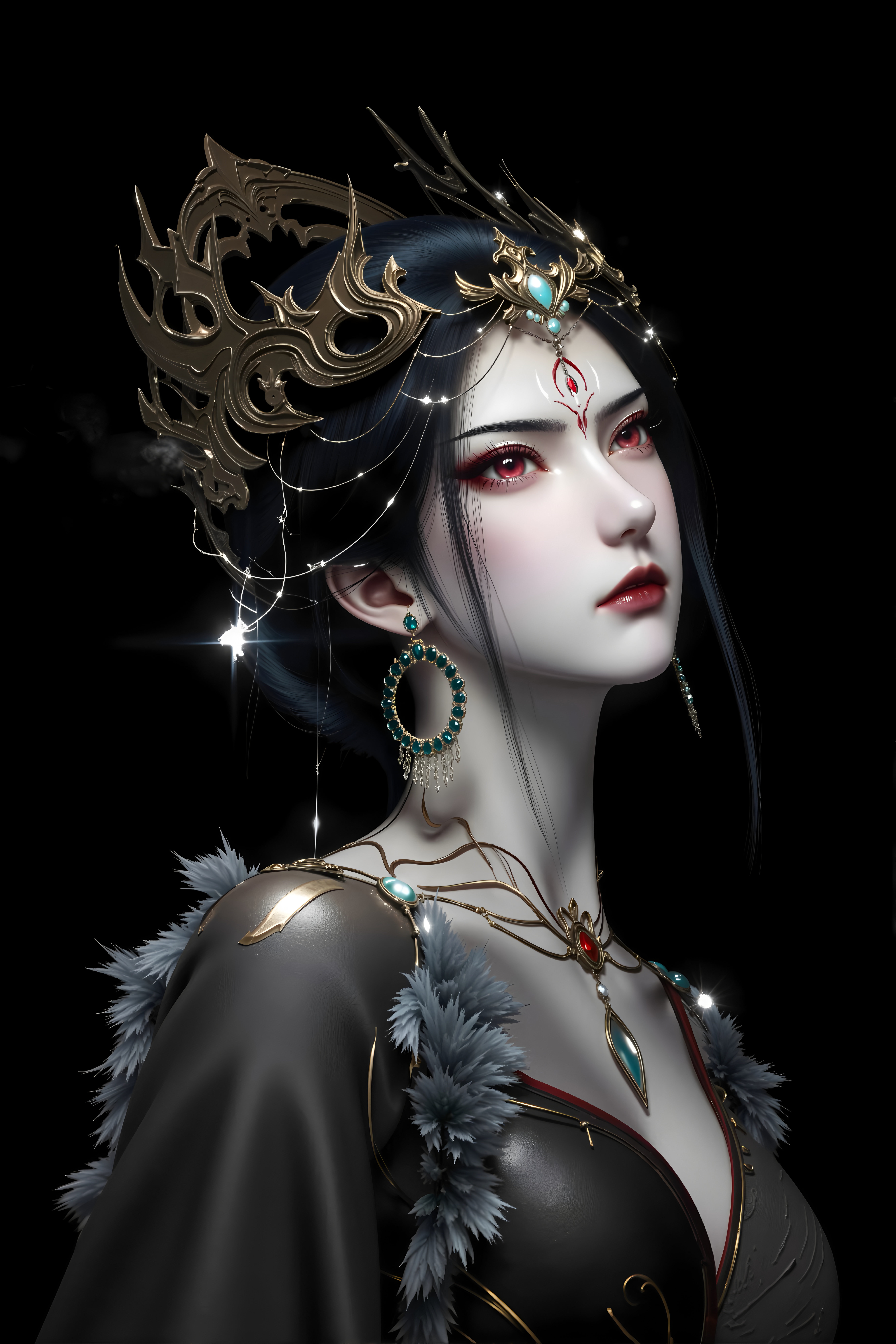 国漫女神AI二次元高清壁纸分享：仙逆红蝶，在家族的全力培养下，修仙之路一帆风顺！