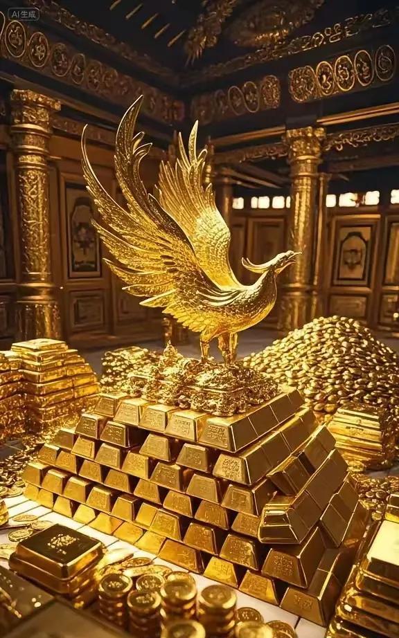 金凤聚财，好运常来
黄金滿屋，年发大财