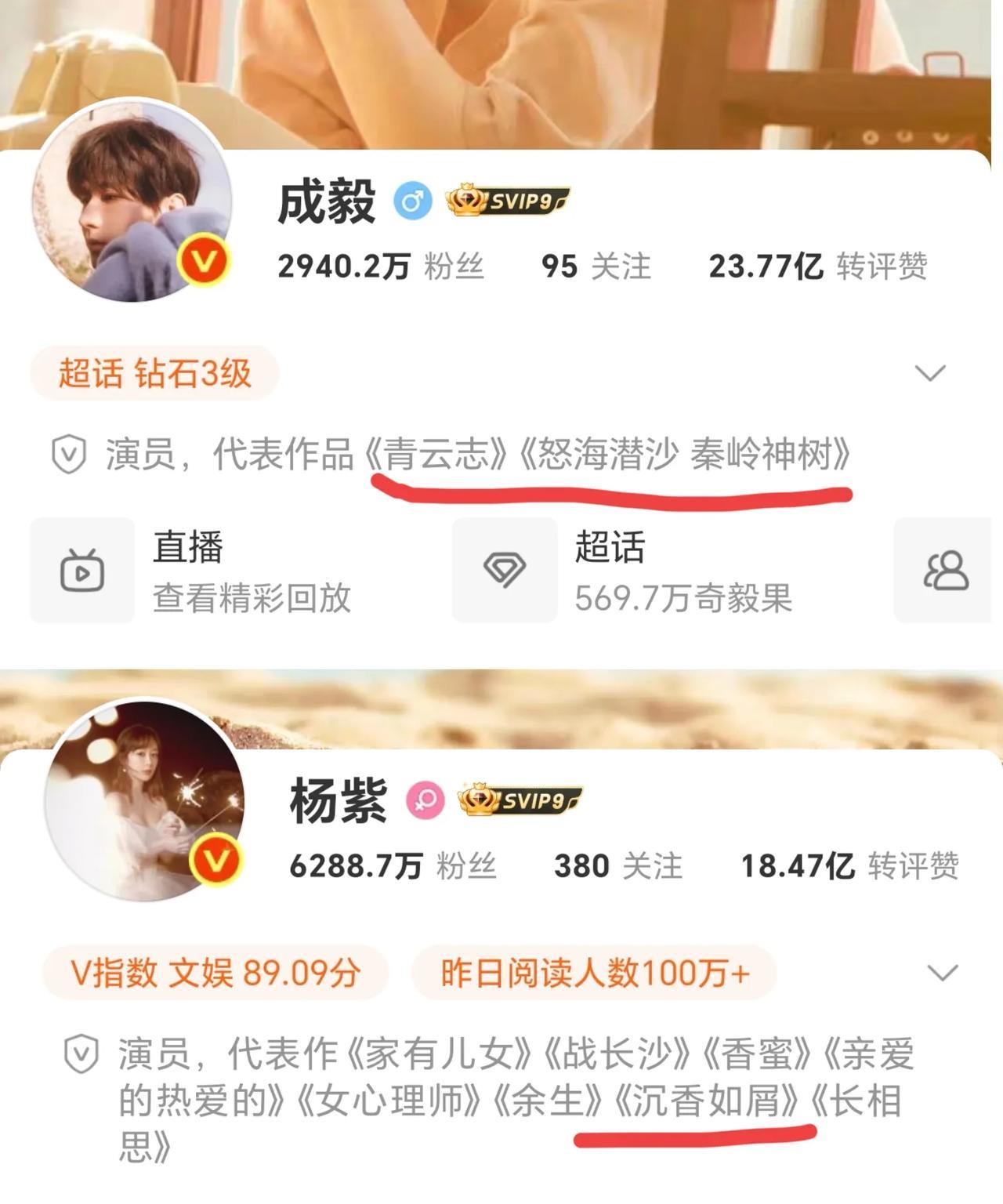 为啥杨紫把《沉香如屑》写进了自己的代表作，而成毅却没有写呢？
《沉香如屑》开播三