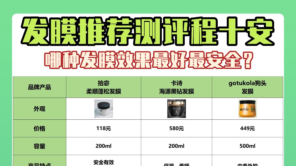 哪种发膜效果最好最安全？发膜推荐测评程十安！看这篇就够了