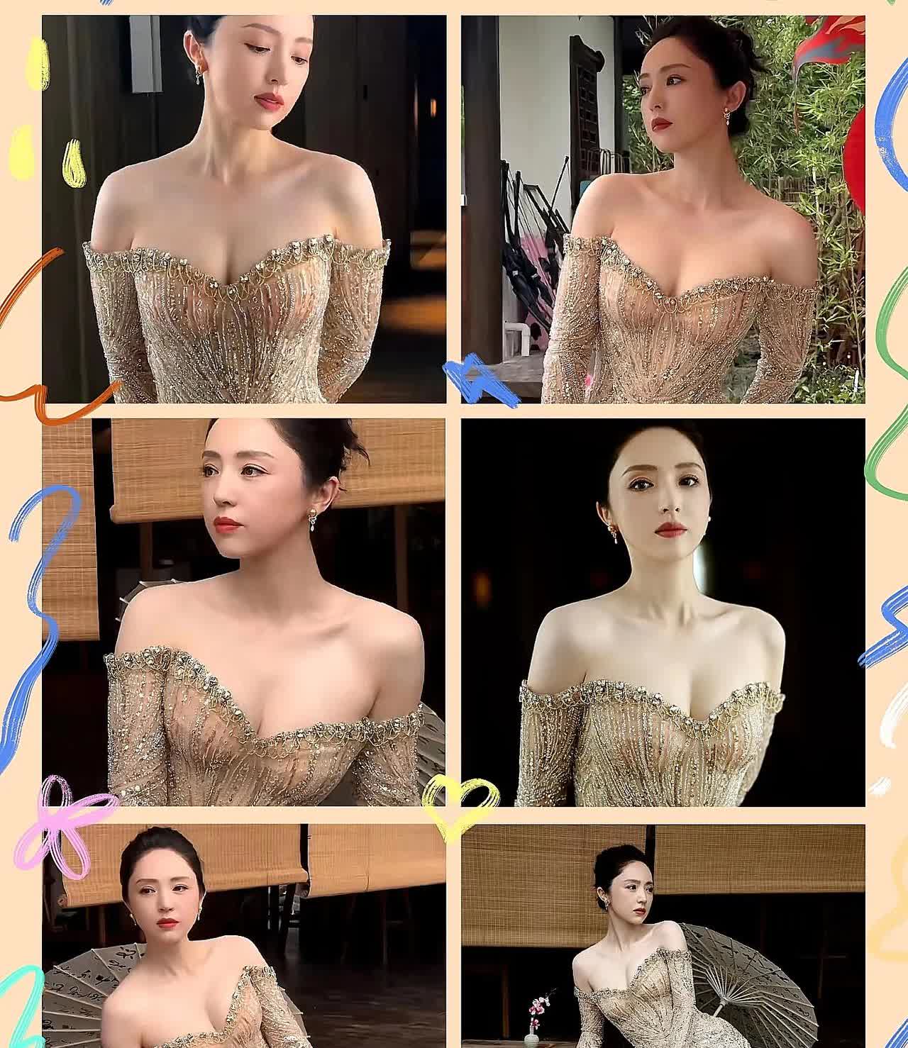 不敢看🙈
刷到董璇这组照片，
秒懂她新婚老公咋想的！45 岁

身材管