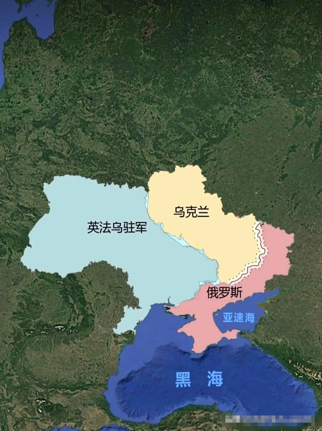 美国给出的划分乌克兰的方案太狠了，东边归俄罗斯，西边英法乌驻军，中间一小撮归乌克
