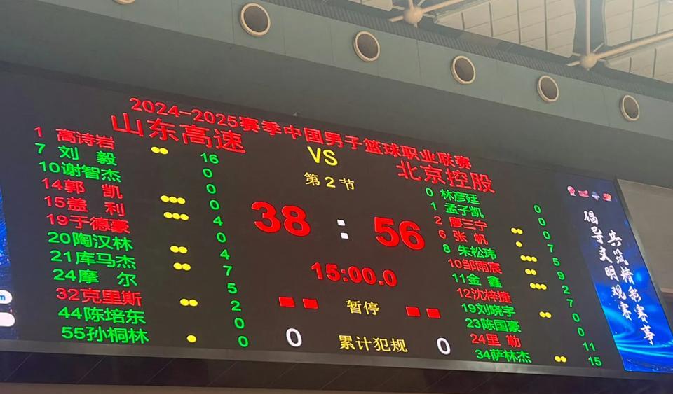 山东高速男篮季后赛第一场上半场落后18分，看来形势非常不妙，到底谁会能站出来帮助