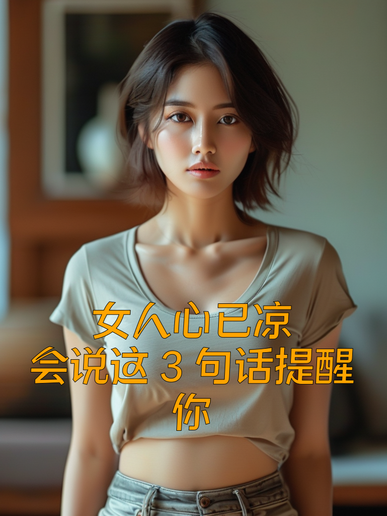 女人心已凉，会说这3句话提醒你