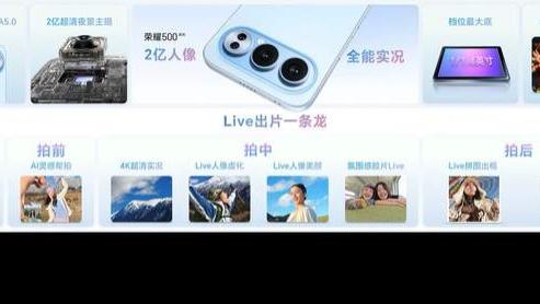 荣耀500系列发布：2亿人像+骁龙8系列芯片，2699元起