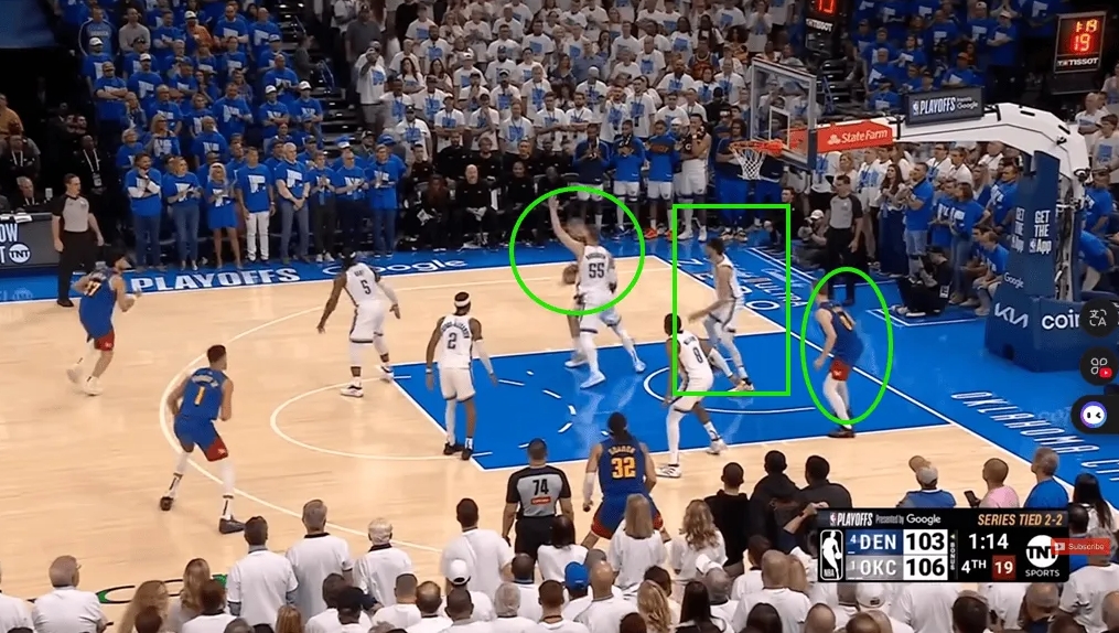 布劳恩不下首发，关键时候不dnp，那掘金和上赛季区别并不大。
这张图就是上赛季高