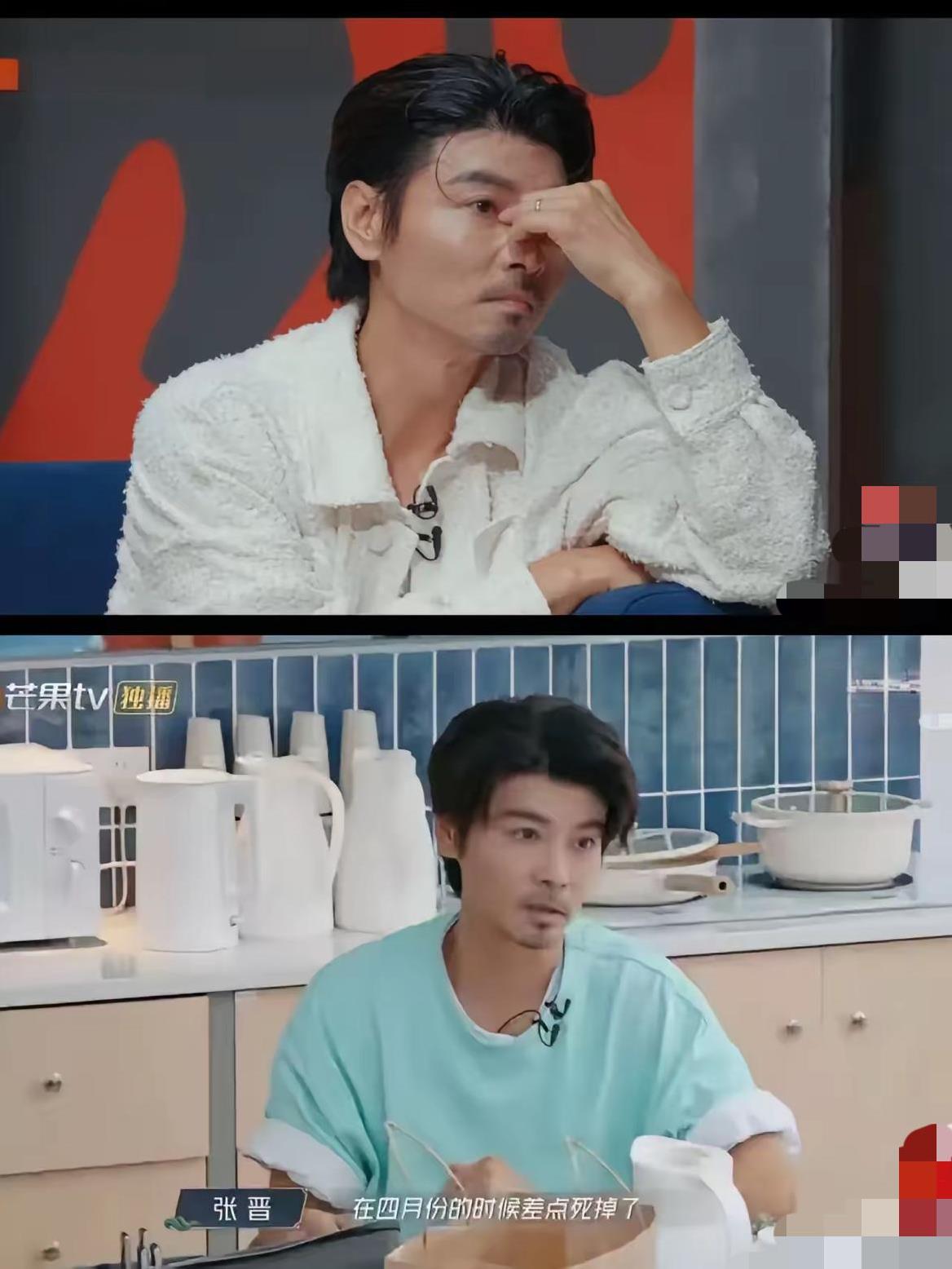 微动作是骗不了人的
看坐姿，看眼神
张晋绝对没有像表面看起来那么轻松。
你看他在