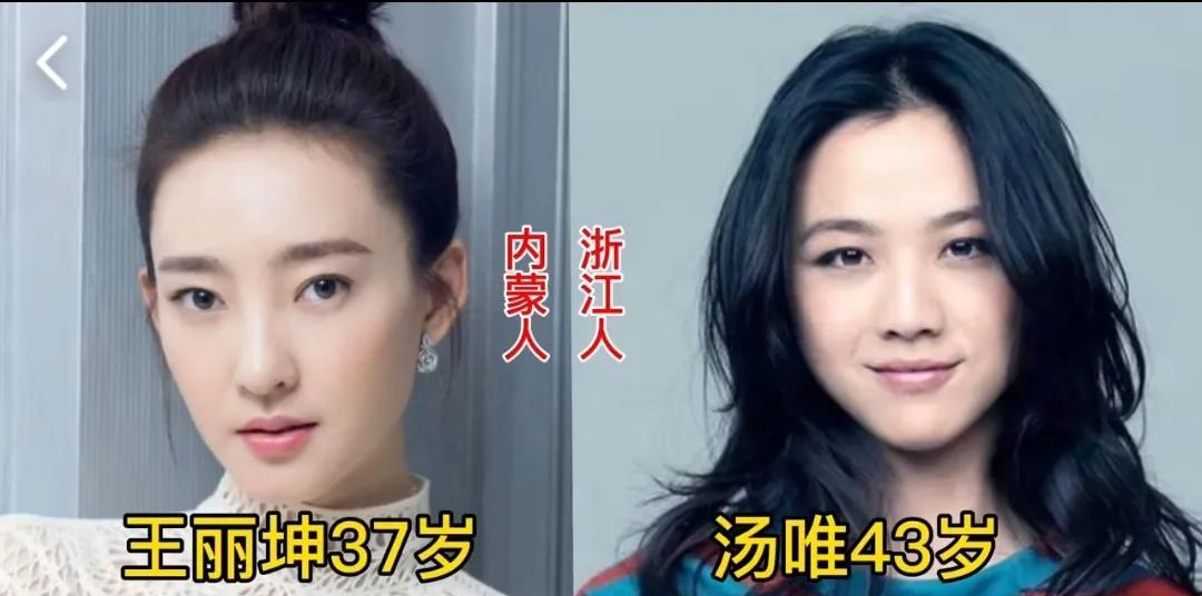11位内蒙和浙江女星颜值对比，你觉得哪方更胜一筹？你最喜欢谁
第1对:王丽坤与汤