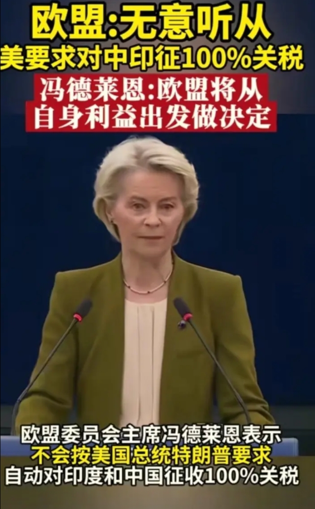 欧盟正在觉醒。
近日，欧盟主席芬德莱恩在比利时接受媒体采访的时候表示，欧盟将会从