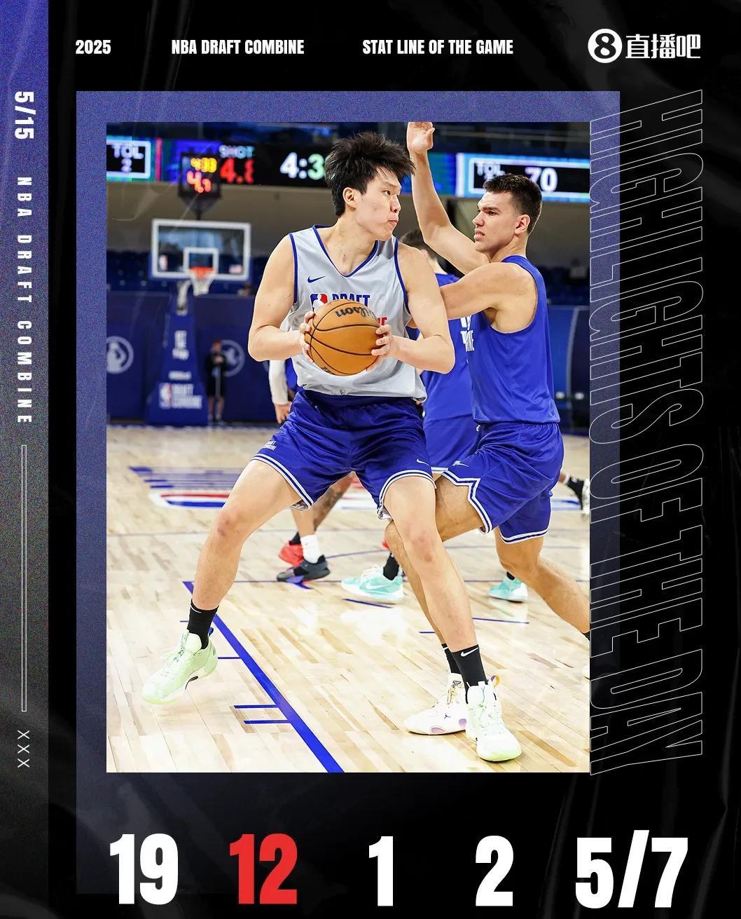 杨瀚森NBA联合试训首秀，12分惊艳全场！
北京时间5月15日，2025NBA联
